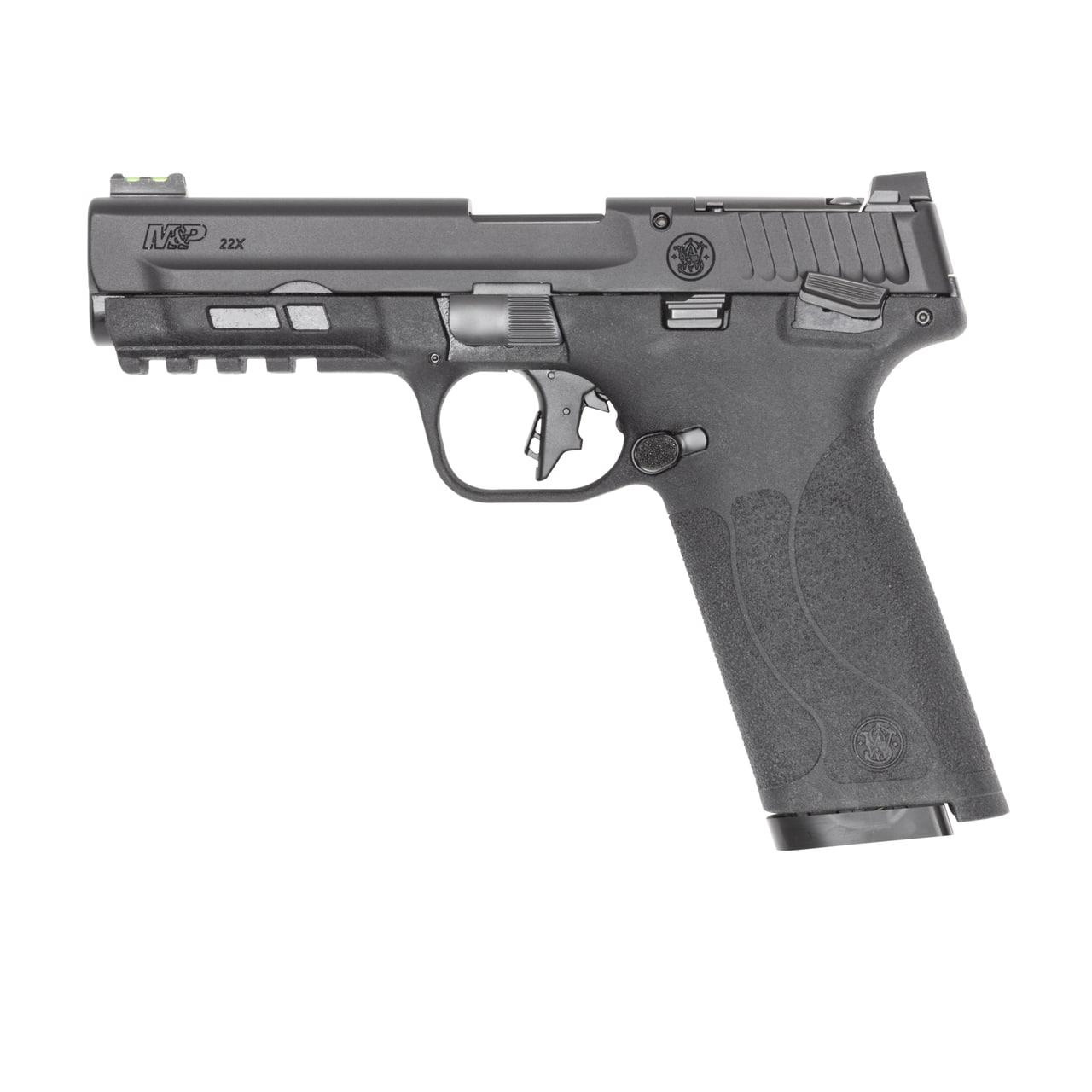 M&P 22X Handgun .22 LR 10rd Magazines(2) 4.1 Barrel White Dot Sights Thumb Safety Black - View 2