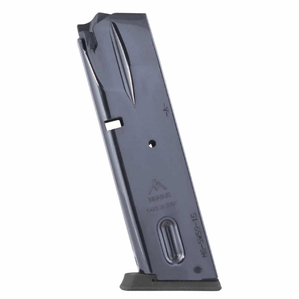 Mec-Gar MGSW5915N 15rd 9mm Magazine Black Nickel S&W 5900/915/910/659 - View 2