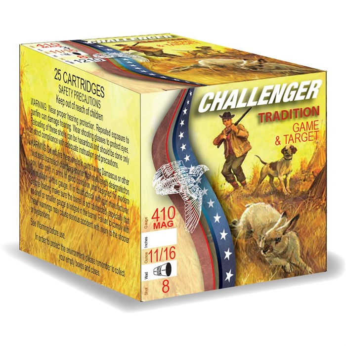 Challenger CTA4108 Ammo .410 Bore 2-1/2" 1/2 oz #8 Shot 250/Case - View 2
