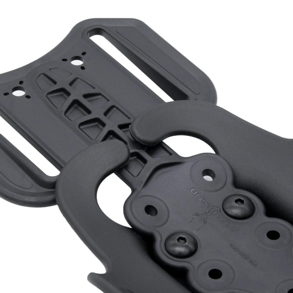 Safariland 6004-25-2 Single Strap Leg Shroud Black w/ Drop Flex Adapter - View 2