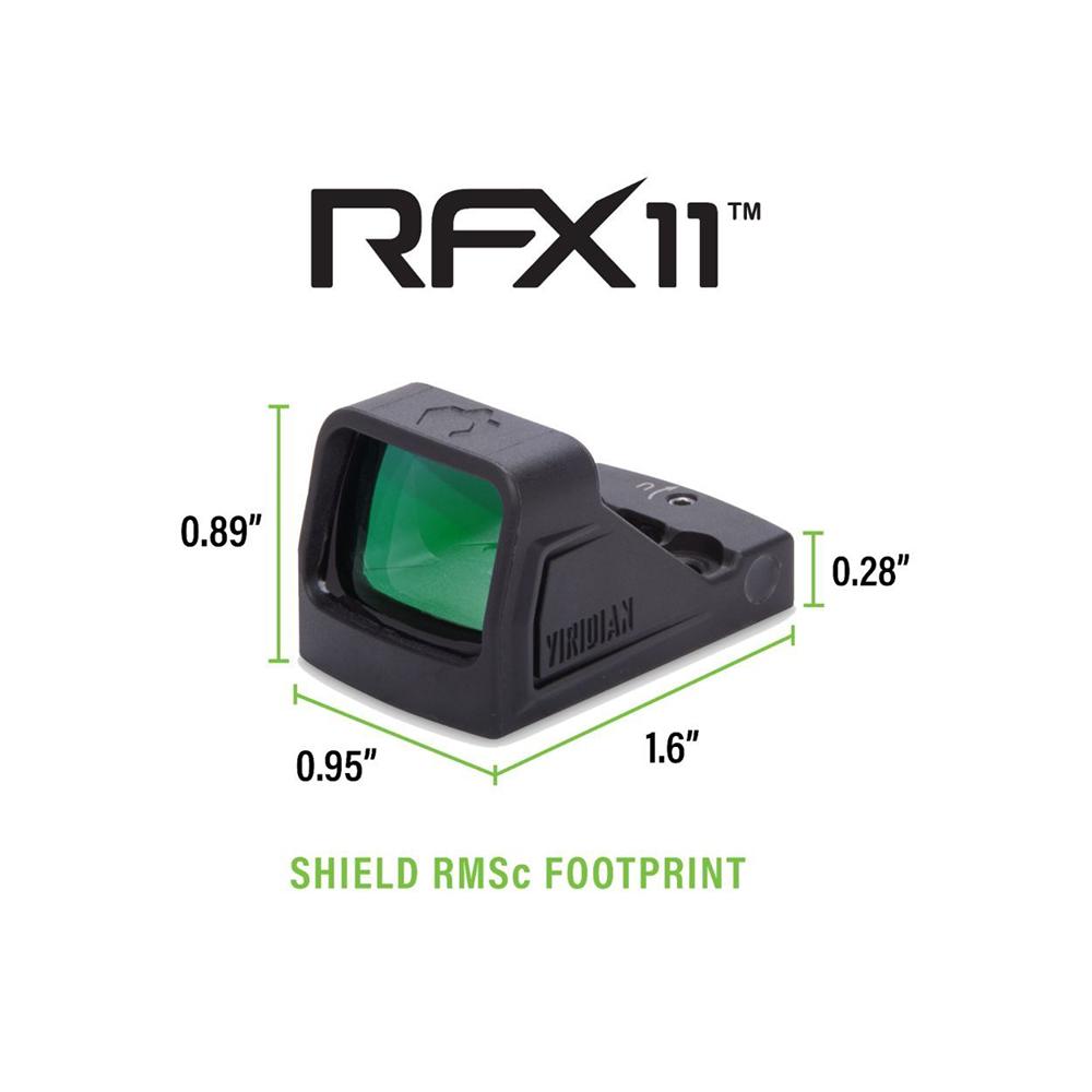 Viridian 9810126 RFX Custom Black 3 MOA Red Dot for Walther PDP/WMP - View 2