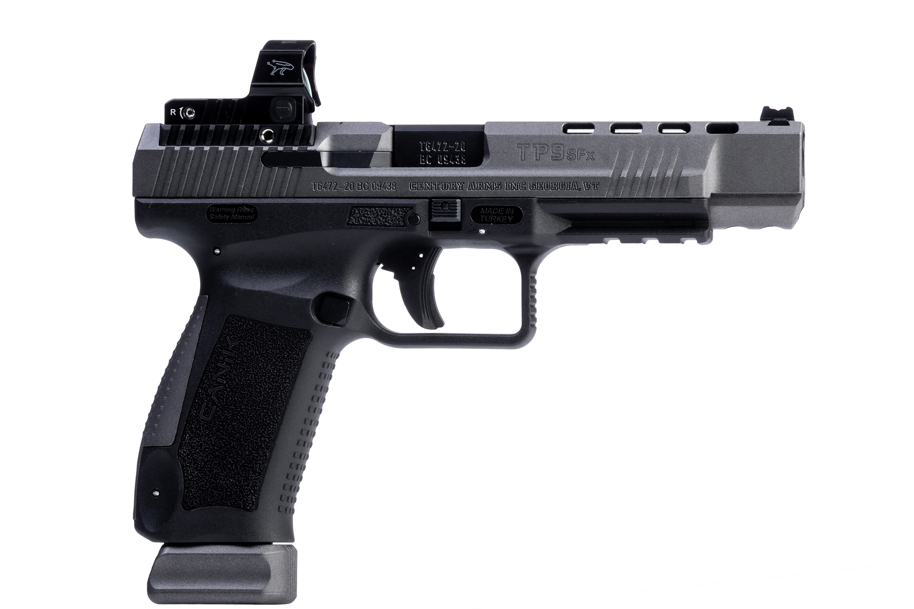 Canik TP9SFx 9mm Pistol 5.2" Barrel Red Dot Sight Tungsten - View 2