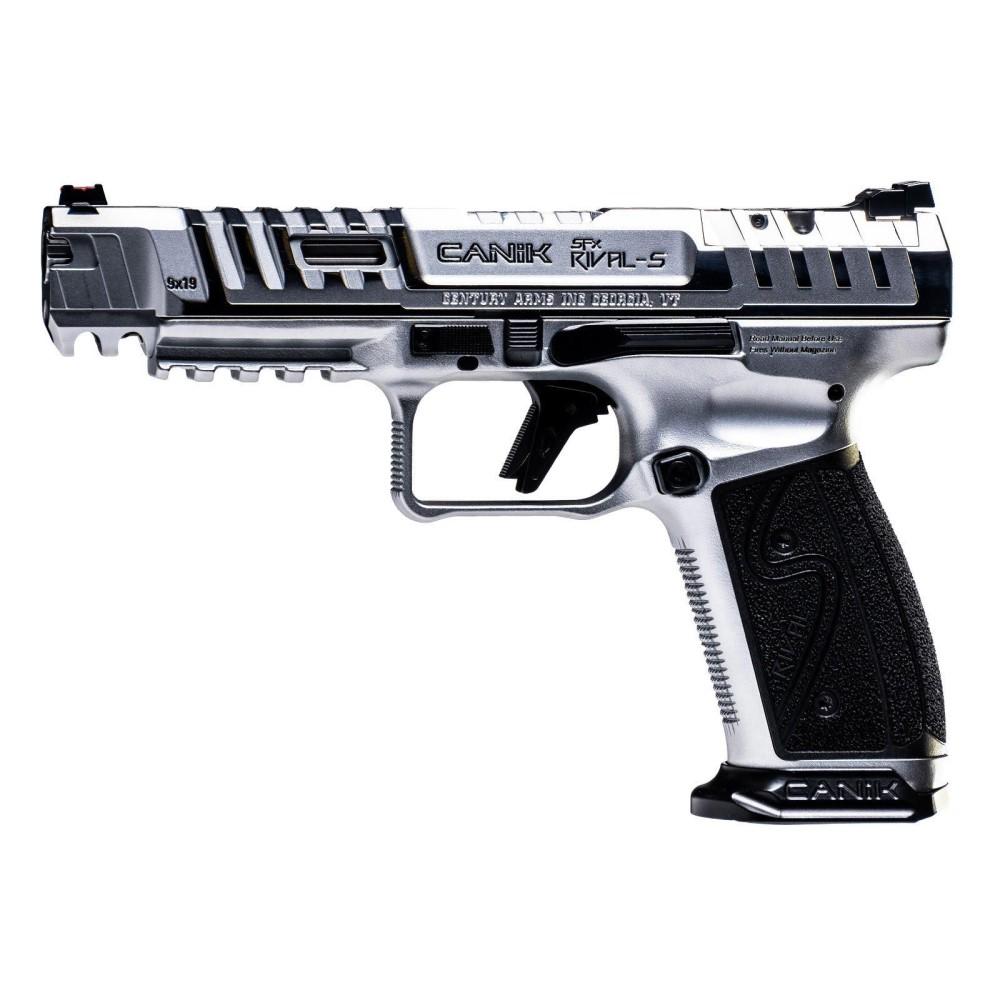 CANIK SFx RIVAL-S Pistol - Chrome 9mm 5" Barrel 18rd Mag Optic Cut - View 2