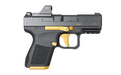 Canik HG7620GV-N Mete MC9 9MM Pistol, 3.18" Barrel, Optic Ready, Black/Gold - View 3