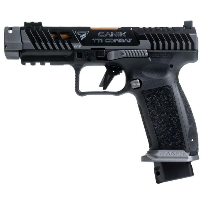 Canik TTI Combat Handgun 9mm Luger 10rd Magazines (2) 4.6 Barrel Smoke - View 2