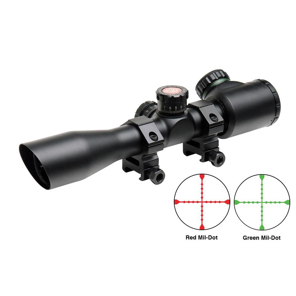 TruGlo Tru-Brite Xtreme 4x32mm Illuminated Mil-Dot Riflescope with Rings - View 2