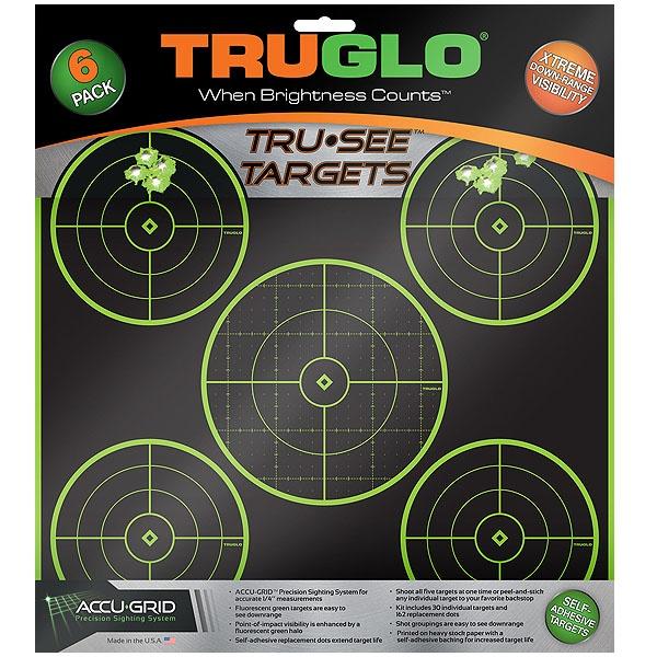 TruGlo TruSee Splatter 5-Bullseye Target Green 12x - View 2