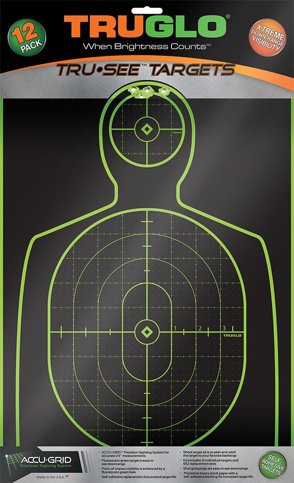 TruGlo TG13A12BB Tru-See 12"x18" Self-Adhesive Handgun Targets 12-Pack - View 2