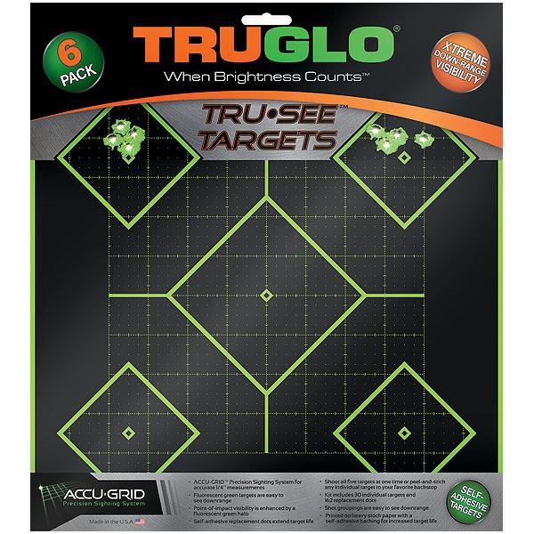 TruGlo TG14A6 Tru-See Splatter Target 5-Diamond 12x12 6 Pack - View 2
