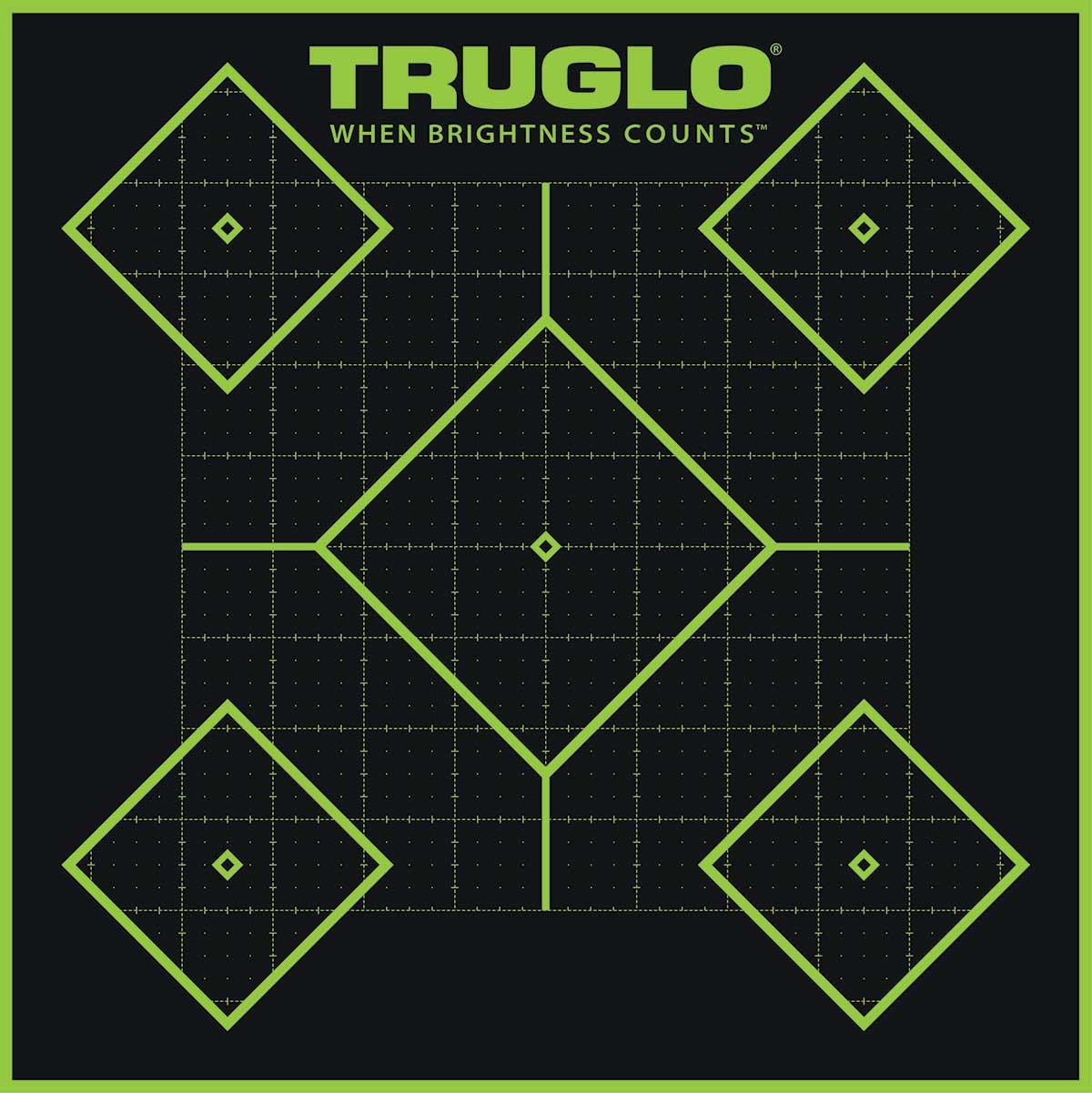 TruGlo TG14A12 Tru-See 5-Diamond Self-Adhesive Targets 12"x12" 12-Pack - View 2