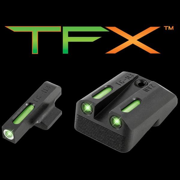 TruGlo TFX Novak 270/500 3 Dot Green Tritium/Fiber Optic Sight - View 2