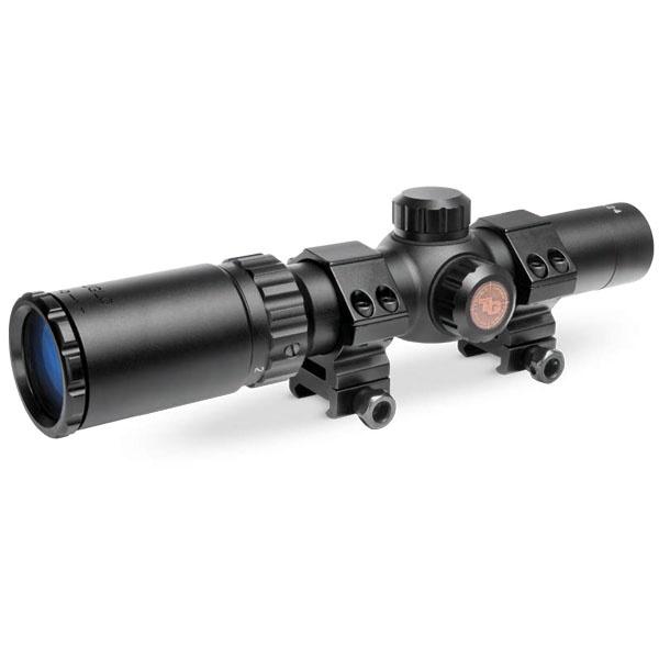 TruGlo TruBrite 30 Hunter 1-4x24mm 30mm Circle Duplex Riflescope with Rings - View 2