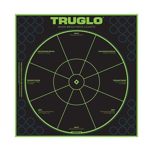 TruGlo Tru-See Handgun Diagnostic Target 12x12 Green/Black 6 Pack - View 2