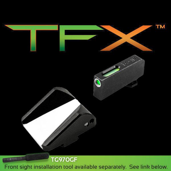 TruGlo TG13GLFST TFX Tritium Fiber Optic Sights for Glock, White - View 2