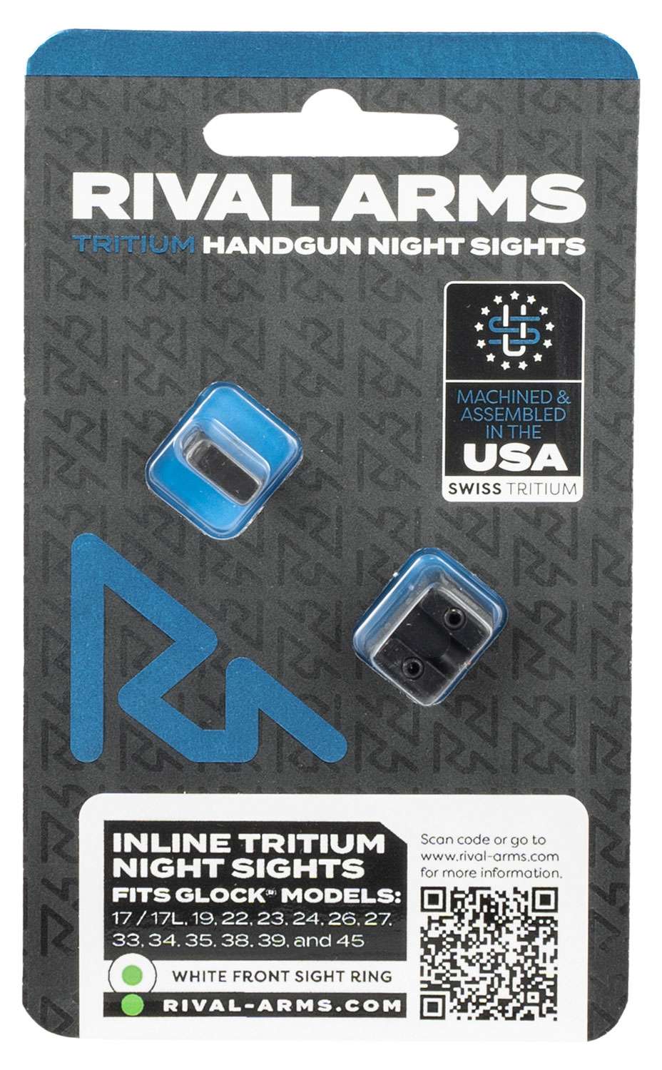 Rival Arms RA4B231G In-Line MOS Night Sights for Glock 17/19 Green Tritium - View 2