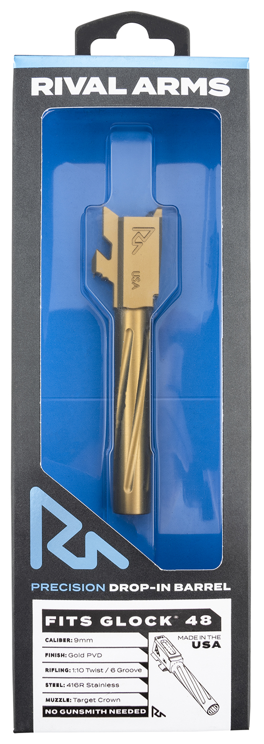 Rival Arms RA-RA20G801E Precision V1 Drop-In Barrel 9mm Luger 4.17" Gold... - View 2