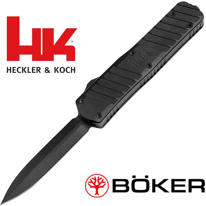 BOKER H&K SP02 DOUBLE EDGE PLAIN BLACK/ALUMINUM - View 2
