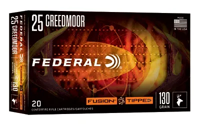 Federal Fusion 25 Creedmoor 130 Grain Fusion Tipped Bullet 20 Round Box - View 2