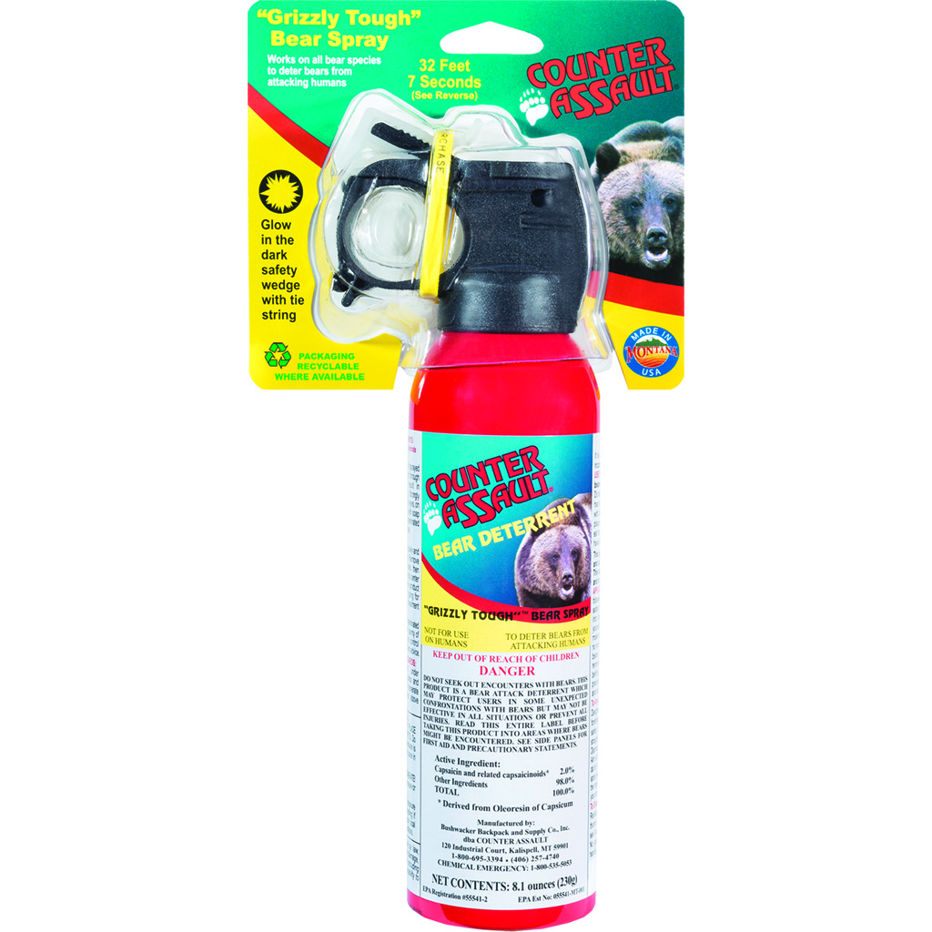 Counter Assault 1506-7024 Bear Deterrent 8.1 oz, 32ft Range, 7s Spray