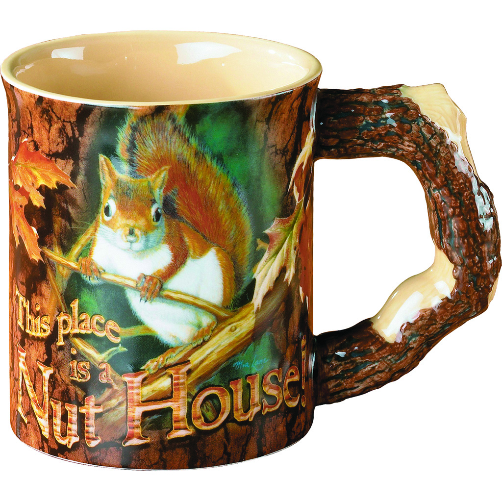 Wild Wings 8955712074 Sculpted 16 oz. Mug Nut House Squirrel Scene