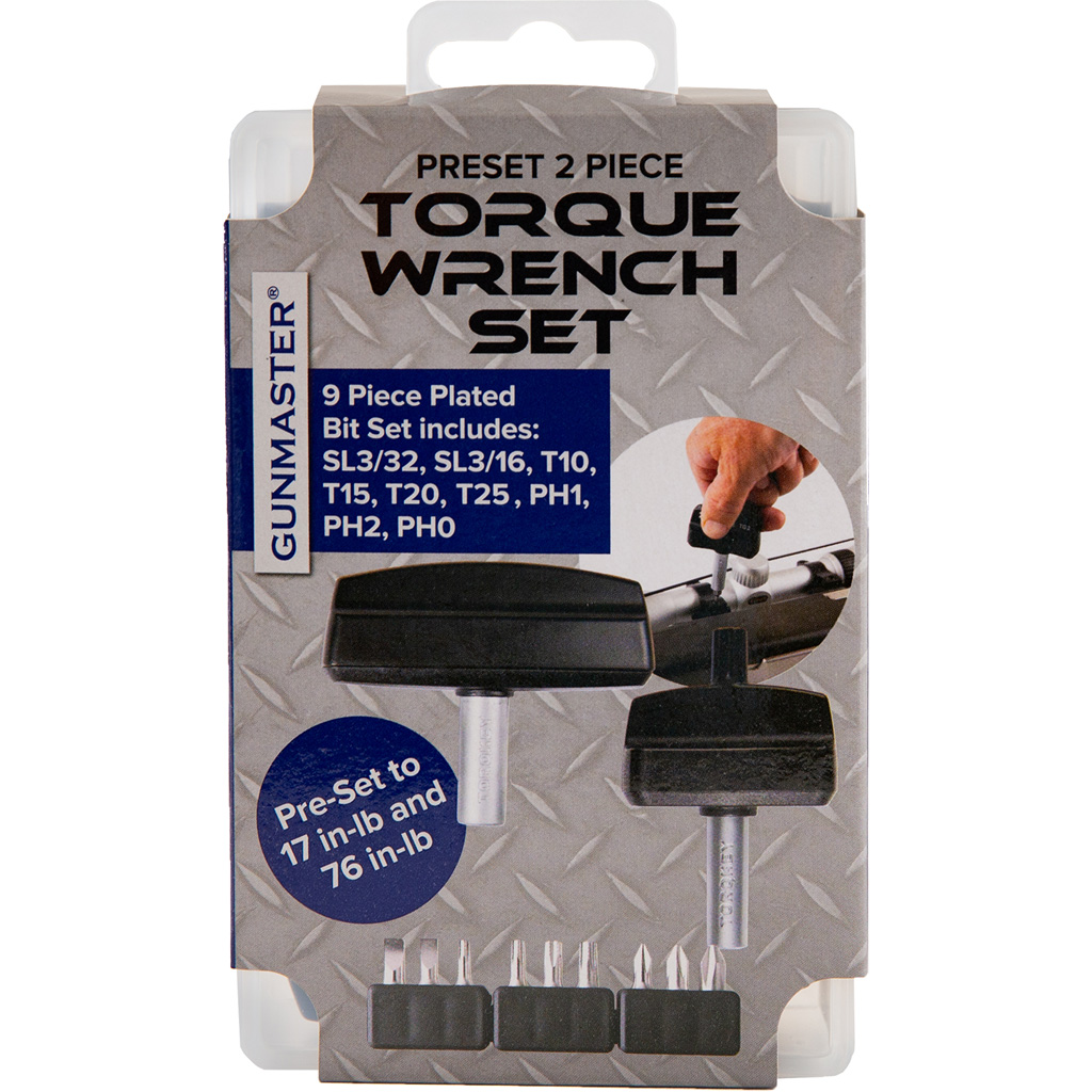 Gunmaster TW20-80 Torque Wrench Set with 2 Drivers and Bit Set