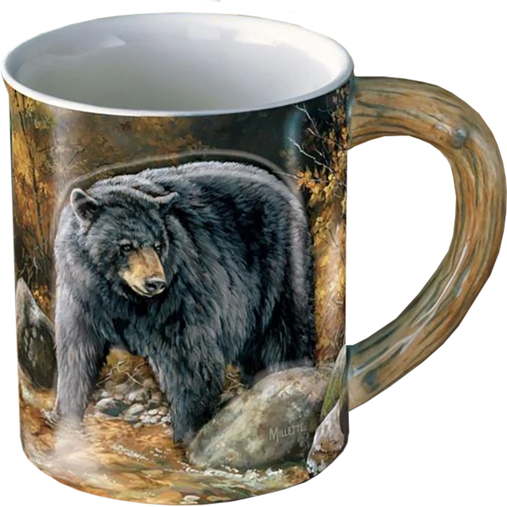Wild Wings 8955712275 Sculpted Mug Autumn Streamside Bear 16 oz.