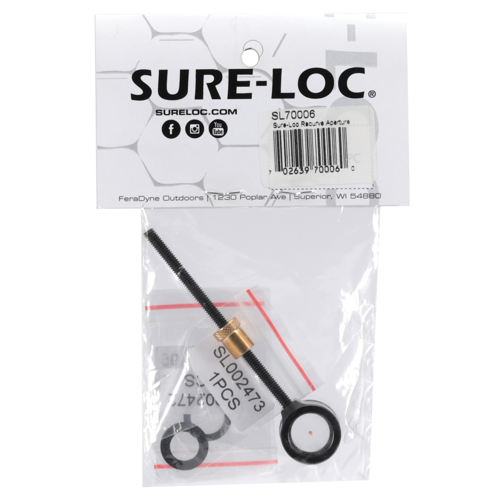 SureLoc SL70006 Recurve Aperture Holder, Black/Silver, Beiter Washer & Tunnel