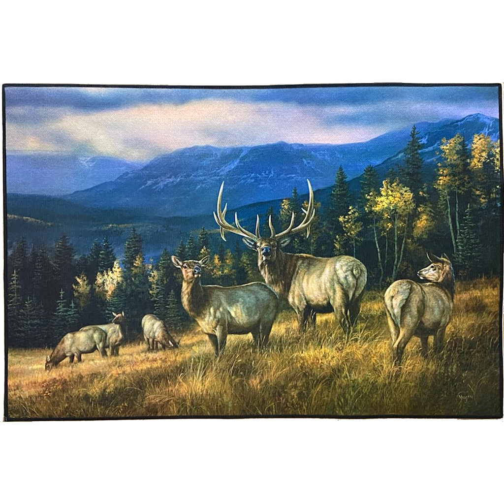 AGELK Custom Printed Rug 762990005167, Autumn Gold Elk, 37"x52", Non-Skid - Custom Printed Rugs
