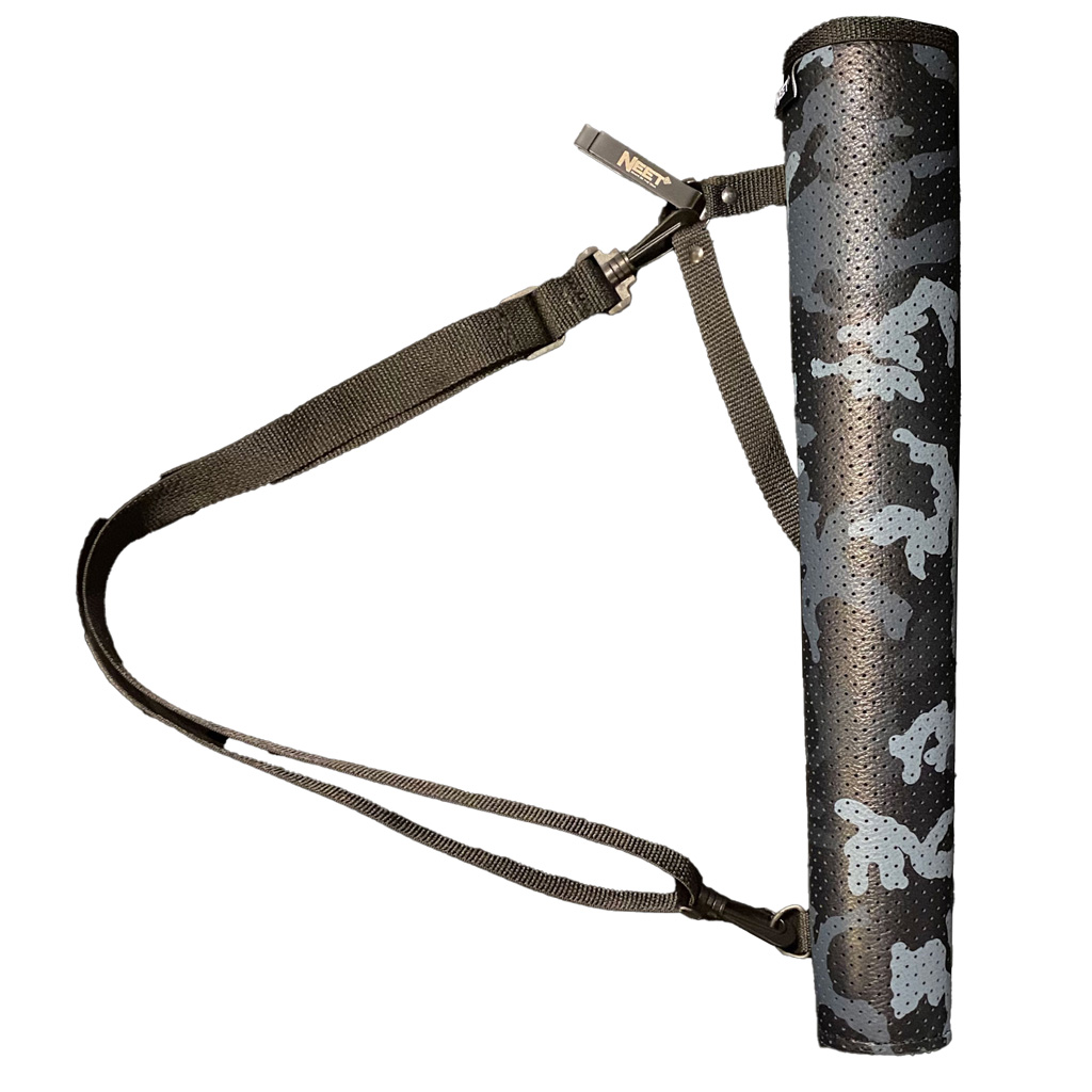 Neet N-610 Leather Tube Quiver Blue Camo 17 1/2" 3" Opening Hip to Back Model 6103
