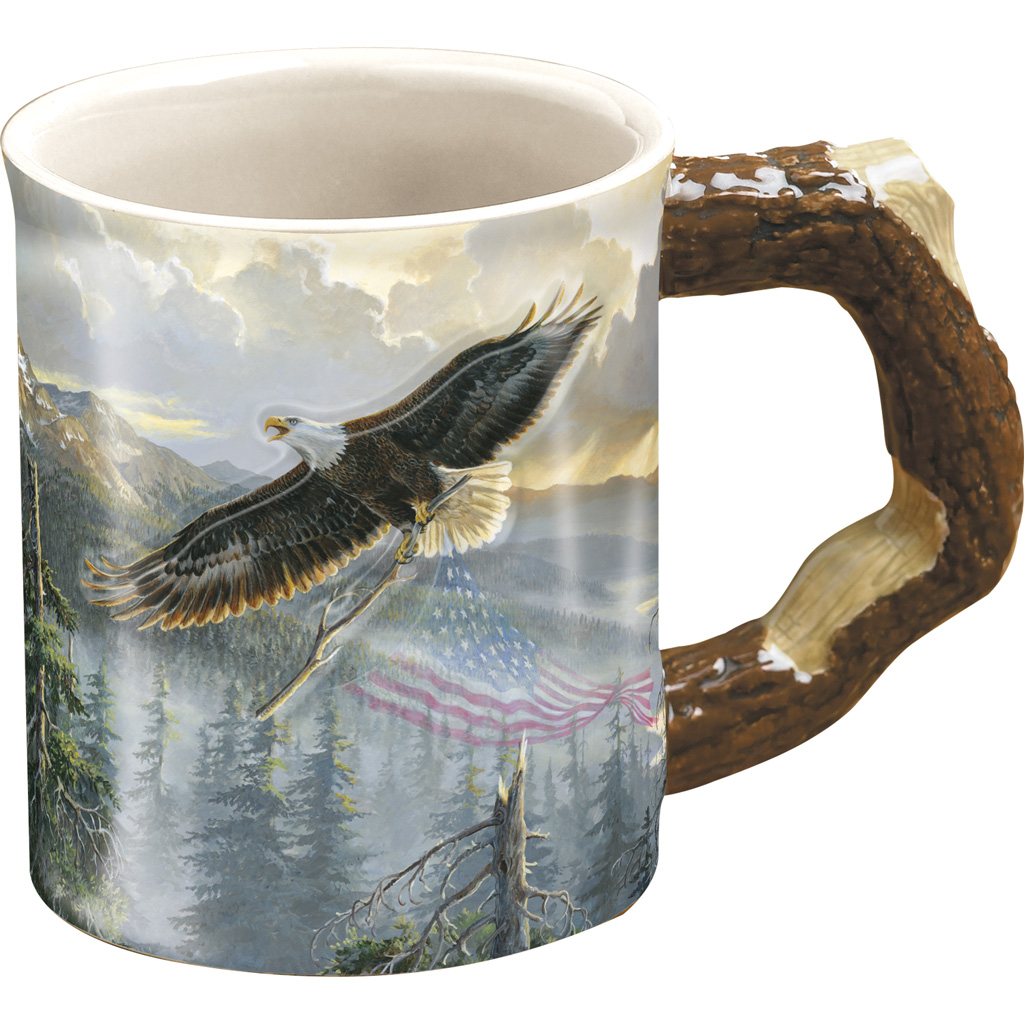 Wild Wings 8955791010 Sculpted Mug 16 oz Bald Eagle Design - Wild Wings