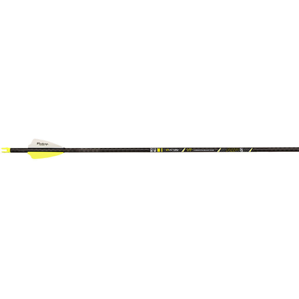 Victory RIPSS-200FX-6 Arrows, .204" ID, Carbon/Steel, 2" Vanes, 6 Pack - Victory Archery