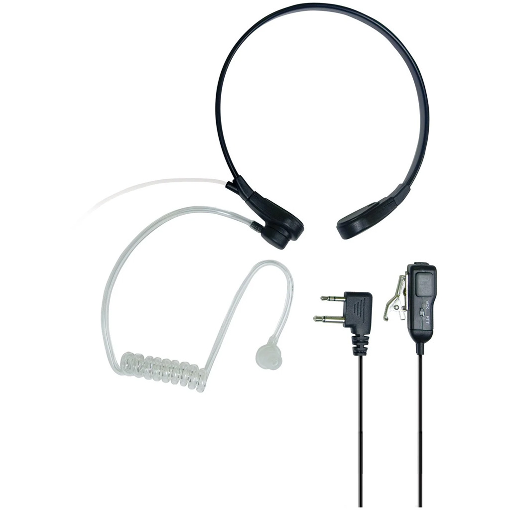Midland AVPH8 Acoustic Throat Mic with VOX-PTT Switch, Dual Pin Connector