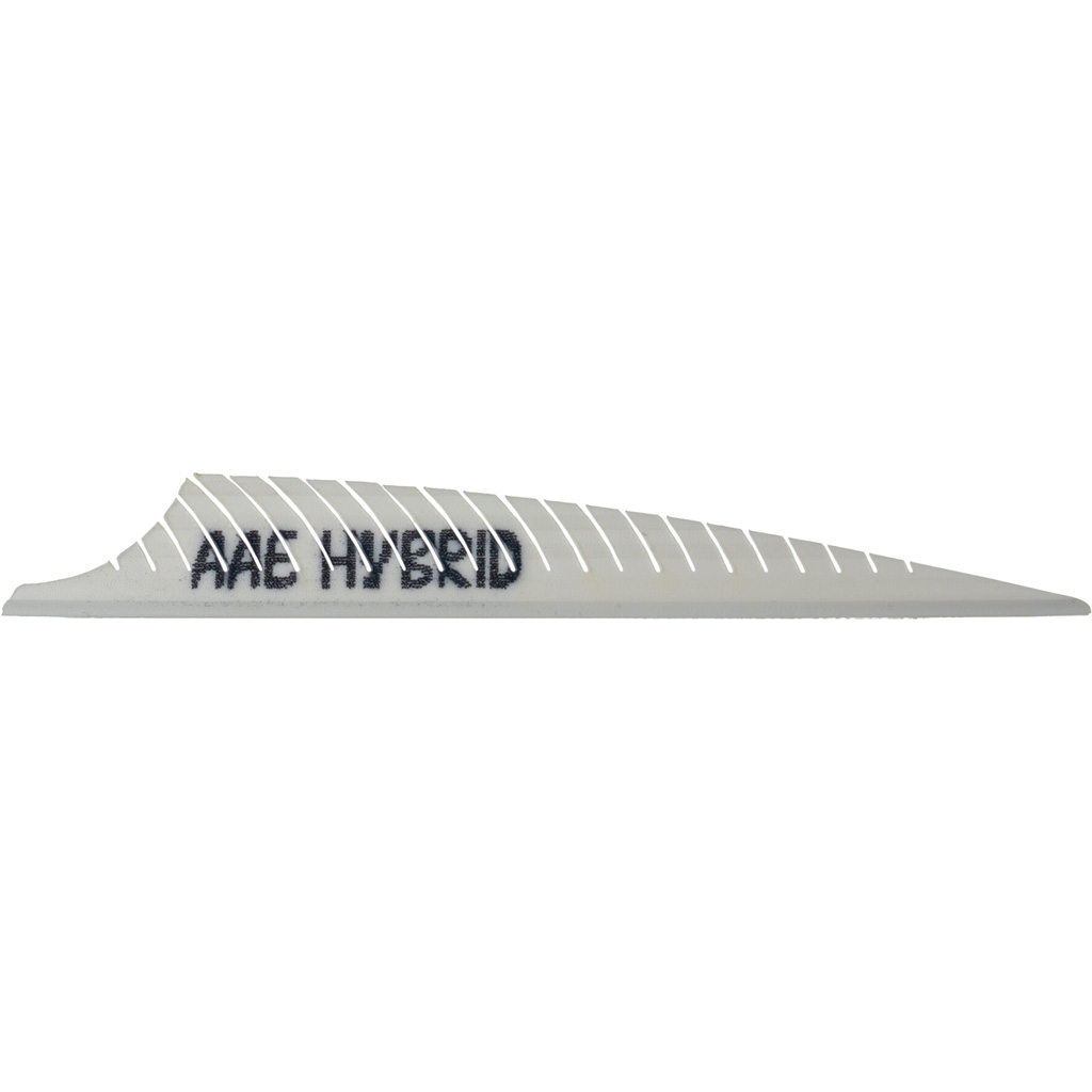 AAE PHNXWH50 Hybrid Vanes 3.5" White 50pk, Shield Cut, 10 Grains Each - AAE