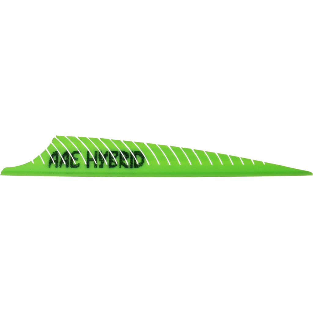 AAE HybPHNXBG50 Vanes Bright Green 3.5" Shield Cut 50 Pack - AAE