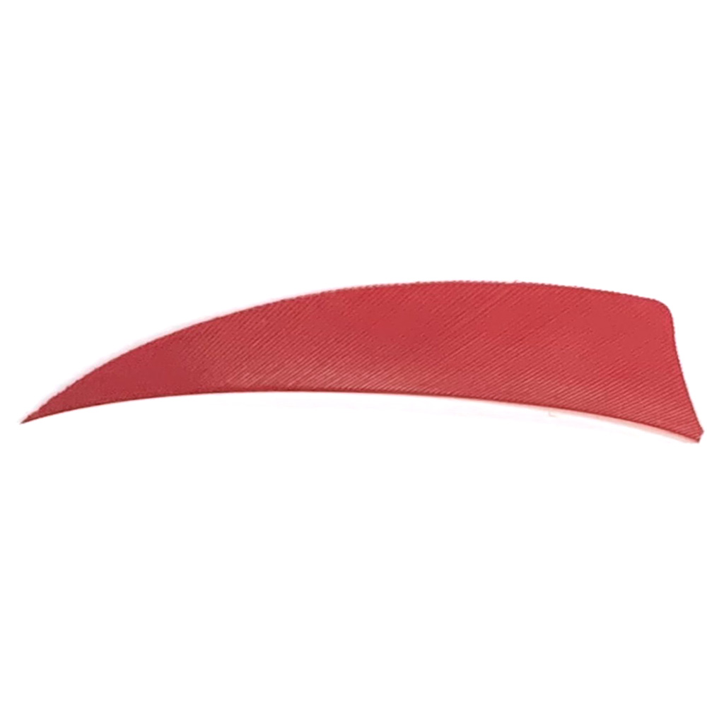 Trueflight 11303 Shield Cut Feathers Red 3" RW 100pk 0.55"H 2.0gr