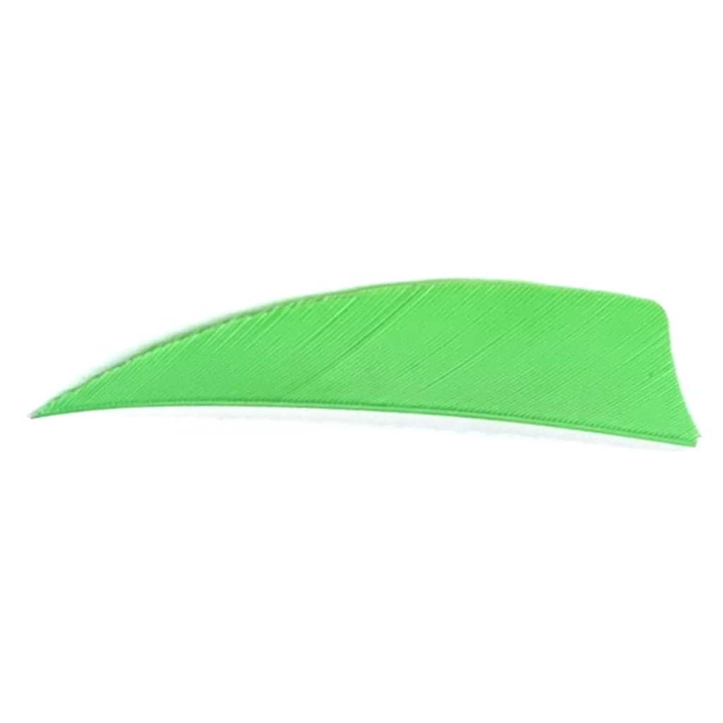 Trueflight 11313 Shield Cut Feathers Chartreuse 3" RW 100pk 0.55"H 2.0gr - Trueflight