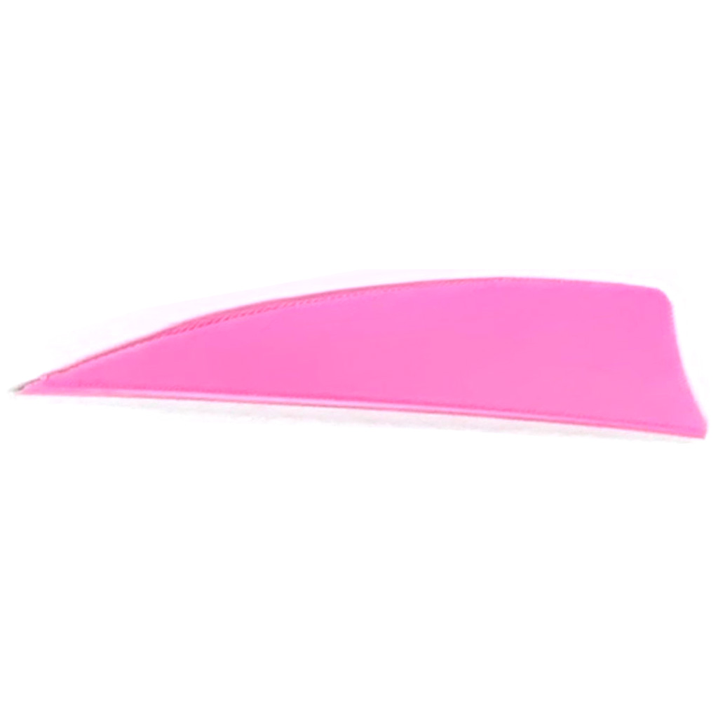 Trueflight 1302 Shield Cut Feathers Pink 3" LW 100pk 0.55"H 2.0gr