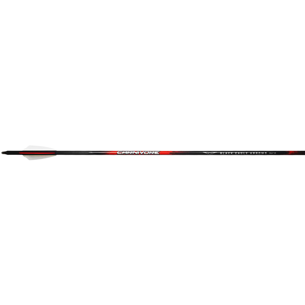 Black Eagle 33800 Carnivore Arrows .003 350 2.5" Shield Cut 6 Pack - Black Eagle