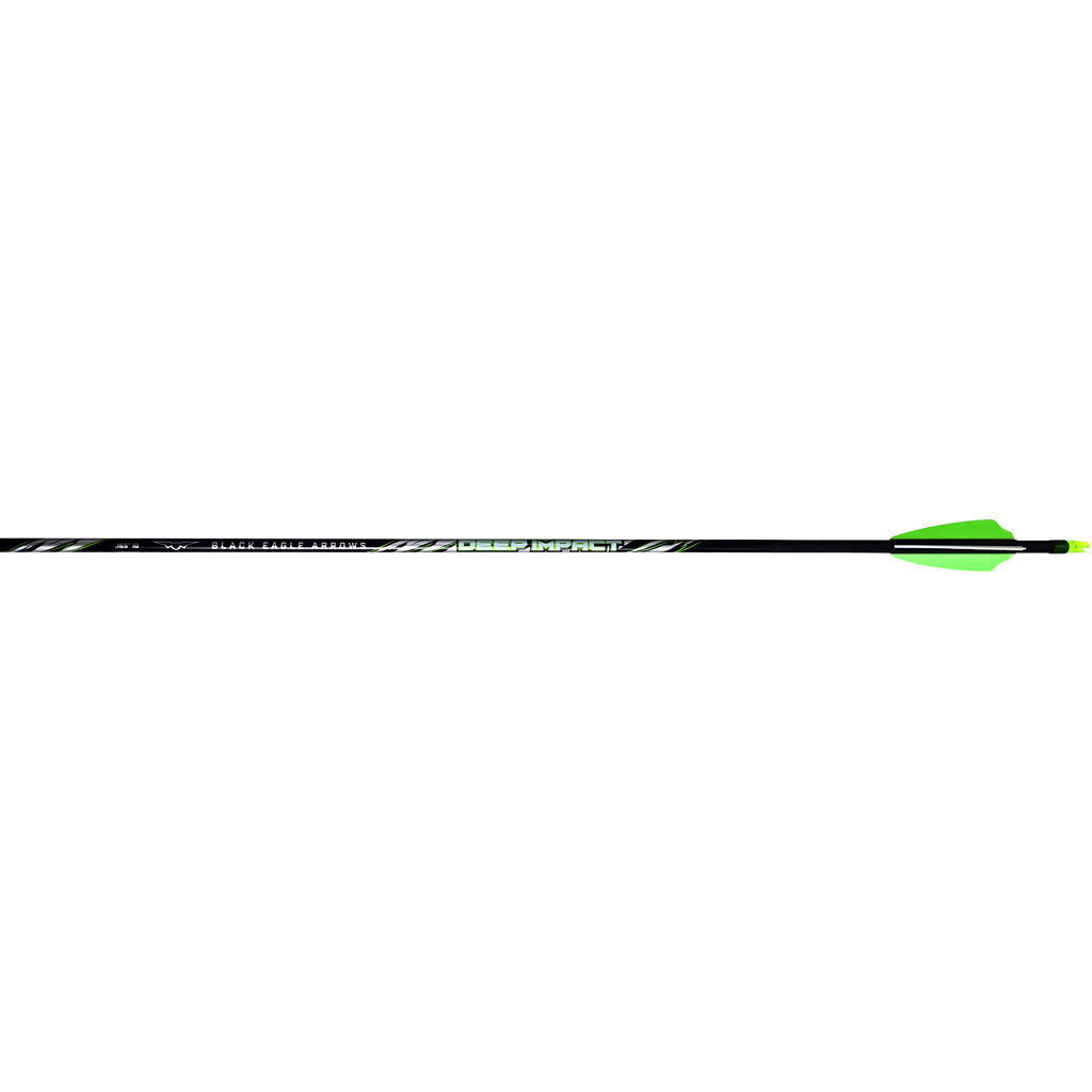 Black Eagle 33813 Deep Impact Arrows .001 300 2.5" Shield Cut 6-Pack - Black Eagle