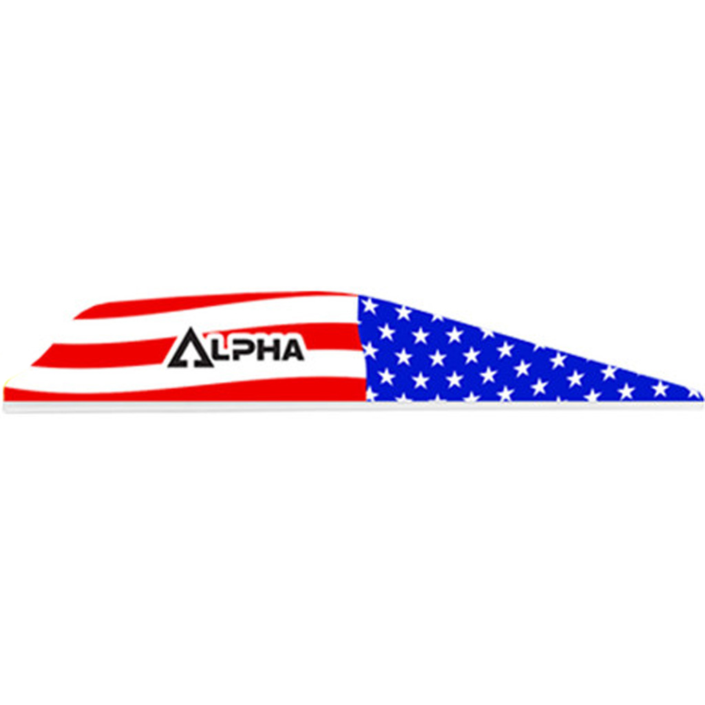 Bohning 101062AF28 Alpha Vanes American Flag 100pk, AR1250 Material