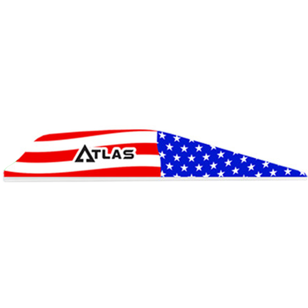 Bohning 101072AF28 Atlas Vanes American Flag 100pk AR1000 Material