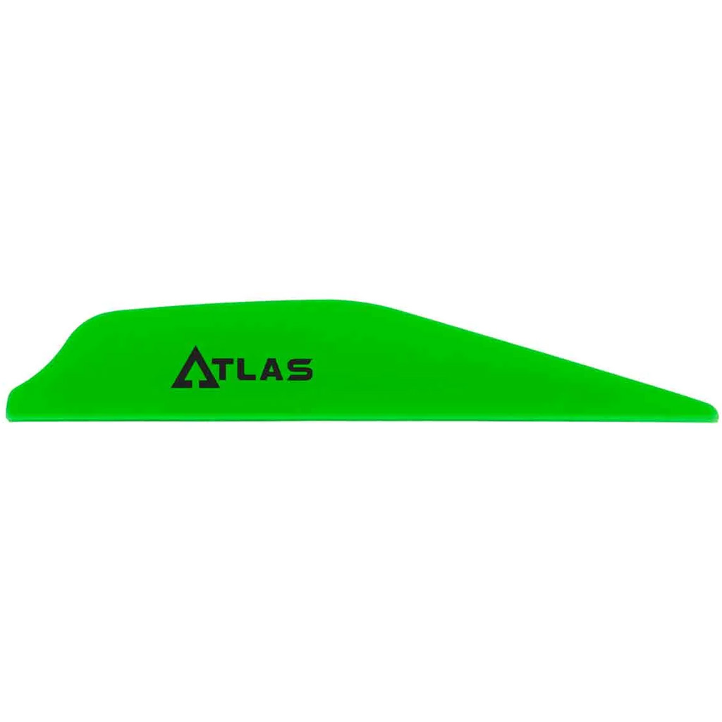 Bohning 101072NG28 Atlas Vanes Neon Green 100pk AR1000 Material Durable - Bohning