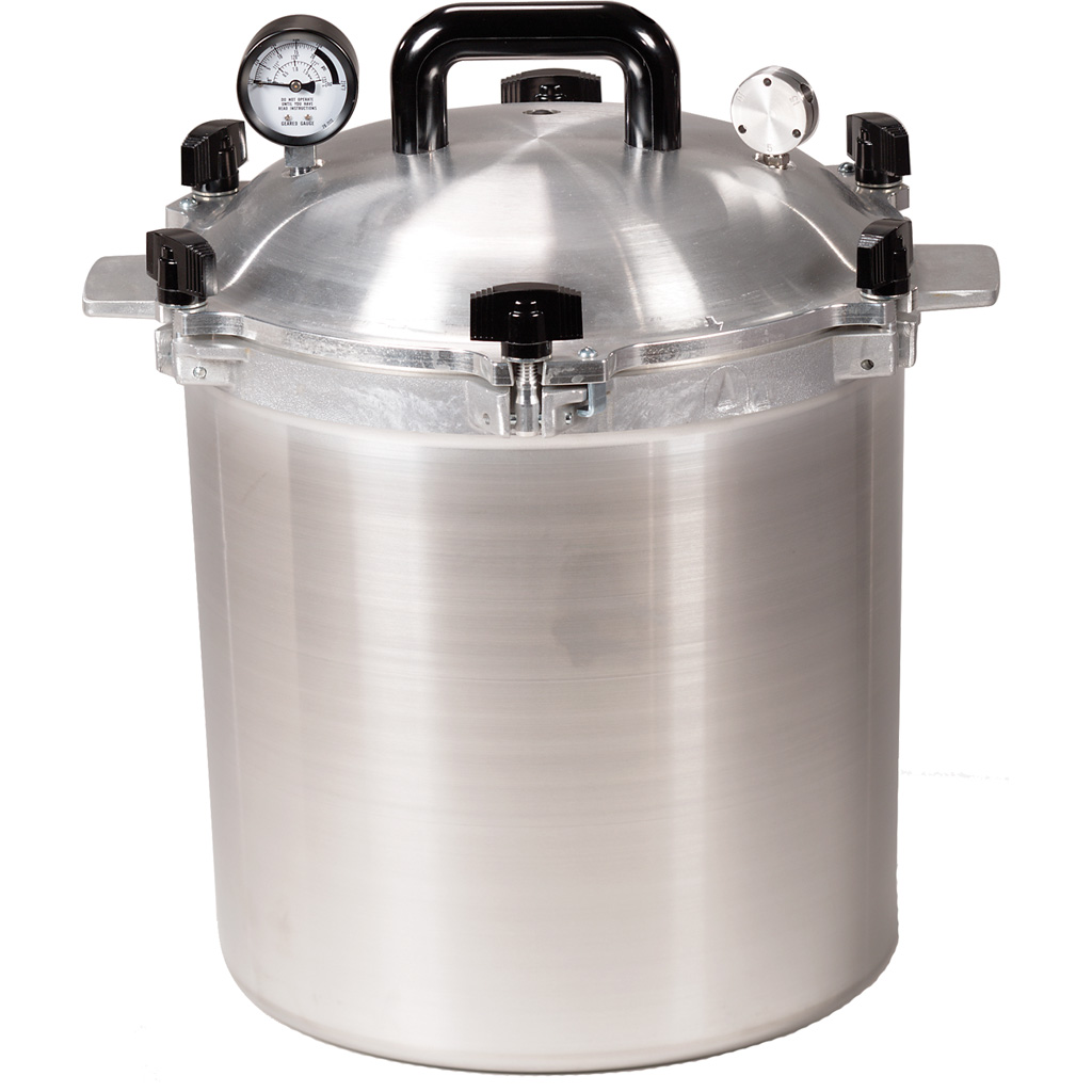 All American 925 Pressure Cooker 25 Qt, Metal-to-Metal Seal, 5-15 PSI - All American