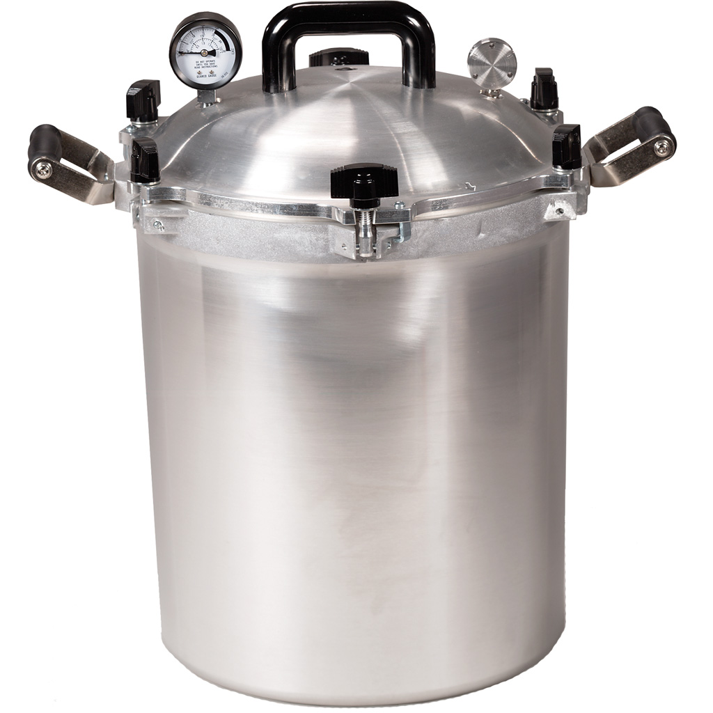 All American 930 Pressure Cooker 30 Qt, Metal-to-Metal Seal, 5-15 PSI - All American
