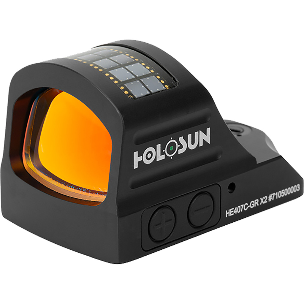 Holosun HE407C-GR-X2 Reflex Sight 2 MOA Green Dot Solar Shake Awake