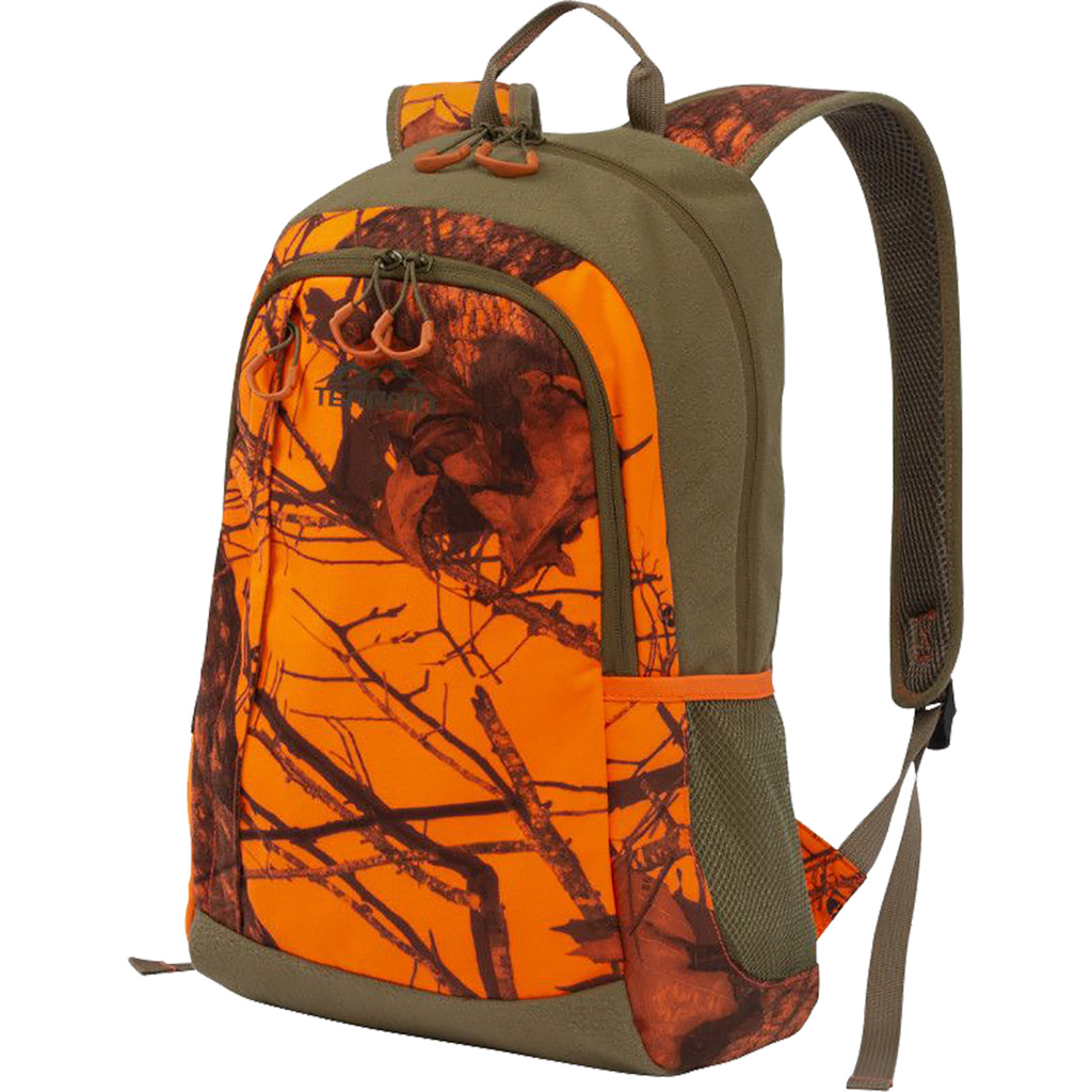 Terrain Delta Daypack Mossy Oak Blaze 19237 2 Compartments Water Bottle Pockets
