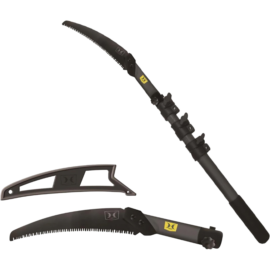Hawk HWK-ULPS10 Helium 10 ft Pole Saw, SK5 Steel Blade, Soft Grip, Grey