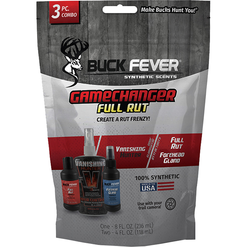 Buck Fever BF-GCR Game Changer Rut Pack, 8oz, 4oz, 4oz Synthetic Scents
