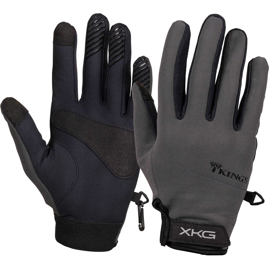 Kings XKG5050-CH-L Mid Weight Glove Charcoal Large Touchscreen Fleece