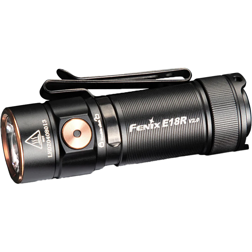Fenix FX-E18RV2 Flashlight 1200 Lumen, USB-C, IP68, Magnetic Base, Black